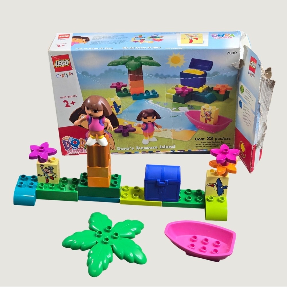 LEGO Duplo 7330 Dora the Explorer Dora's Treasure Island Building Incomplete Set